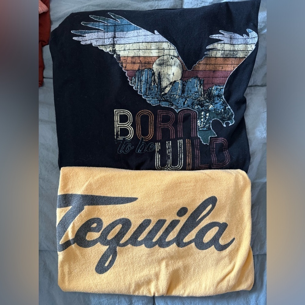 Distressed tees. Set of 2